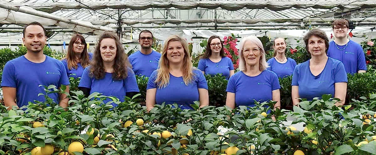 The Plants4Presents team at the nursey